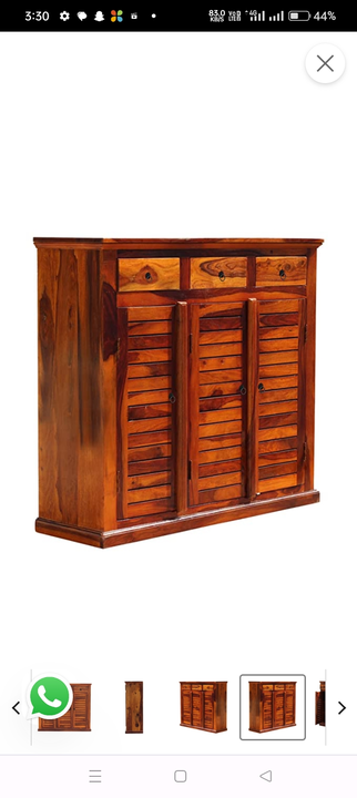 Shoes rank 3 door with 3 drawers  uploaded by Apna timber on 5/16/2023