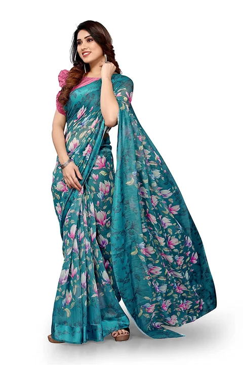 Women's cotton silk with satin border saree uploaded by business on 5/16/2023