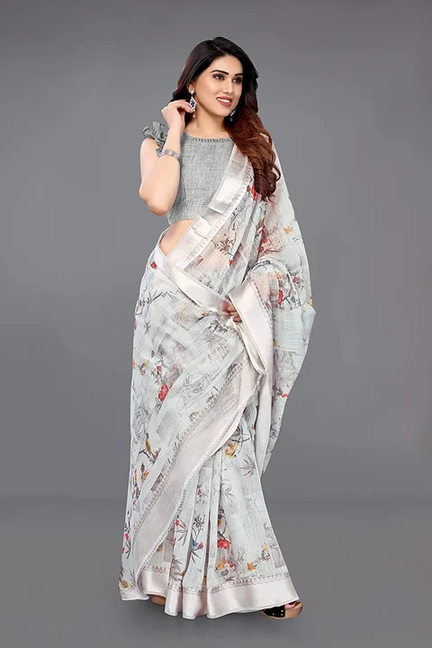 Women's cotton silk saree with satin border  uploaded by business on 5/16/2023