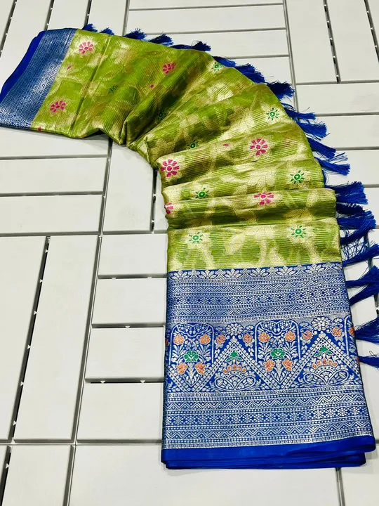 Banarasi handloom pattu tissue silk saree uploaded by Suyukti fab on 5/16/2023