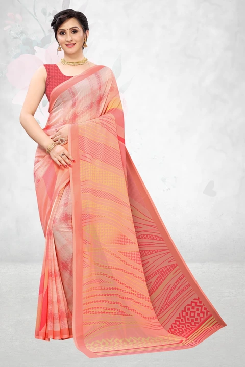 Women's Georgette digital print saree  uploaded by SHREEJI DIGITECH on 5/16/2023