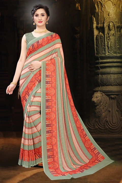 Women's Georgette digital print saree  uploaded by business on 5/16/2023