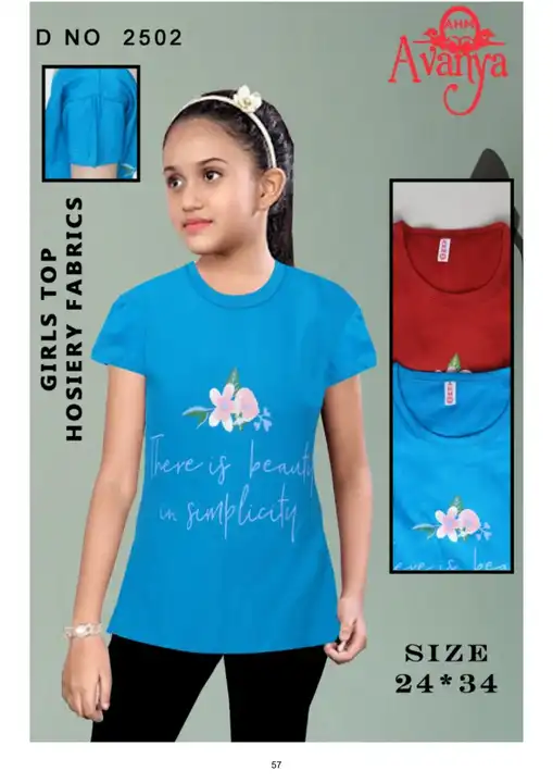 Girls hosiery t shirt  uploaded by Ahm garments on 5/16/2023