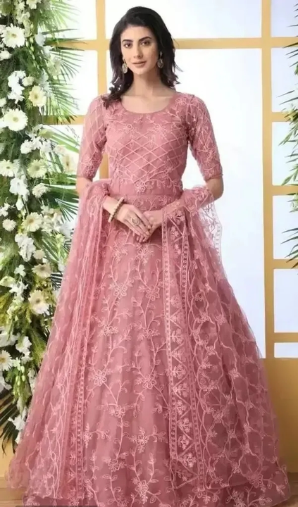 Women Stylish Net Embroidered Ethnic Gown uploaded by Girls collection  on 5/16/2023