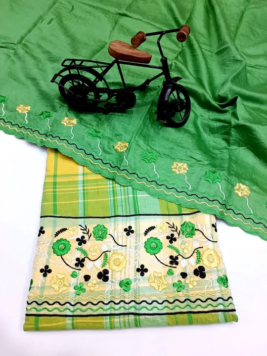 
Pure Cambric Cotton Allover Ghera Embroidery Work Suit Wdh Musleen  uploaded by Seema cloth centre  on 5/16/2023