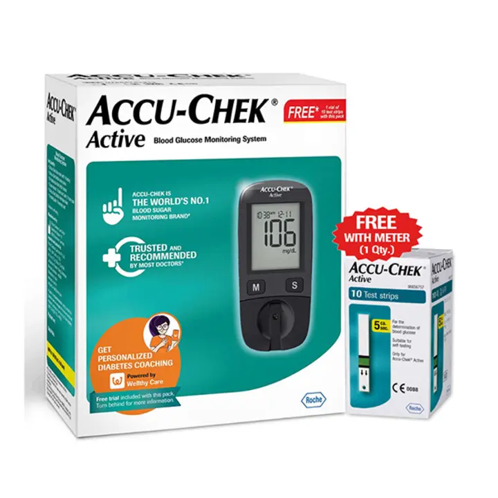 Accu-Chek Active Glucose Monitor with Free 10 Test Strips uploaded by Jayram Enterprise on 5/16/2023