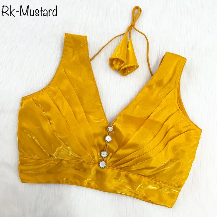 NEW RAFALE SILK PLEATED DESINGER BLOUSE* 🥰
 uploaded by Bandhani handcrafted on 5/5/2024