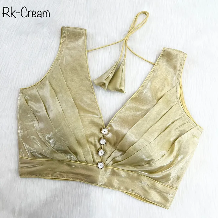 NEW RAFALE SILK PLEATED DESINGER BLOUSE* 💃🥰
 uploaded by Bandhani handcrafted on 5/16/2023