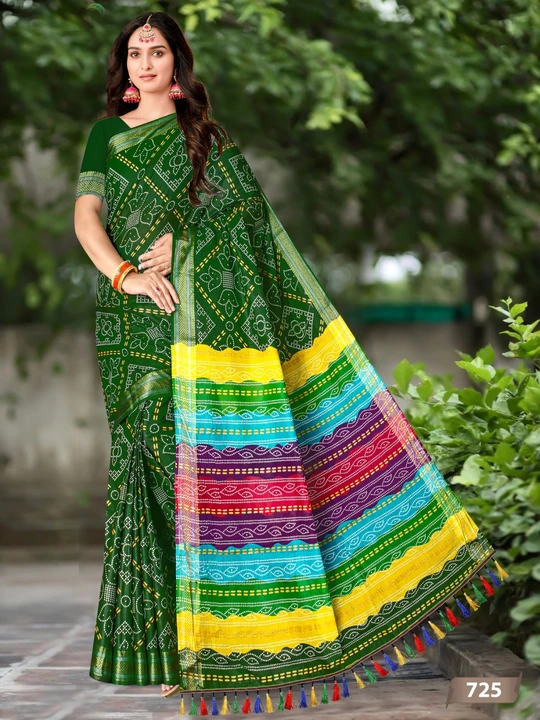 Bandhani sarees  uploaded by K.p.creation on 5/16/2023