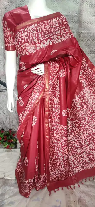 Katan Stepal Soft Silk Saree With Beautiful Batik Print  uploaded by Kiran Textile on 5/16/2023