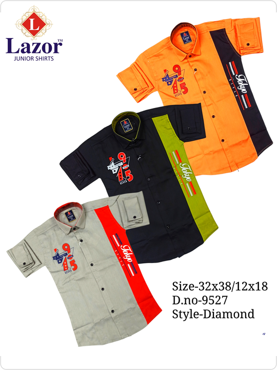 Kid's cotton box packing Shirt  uploaded by Lazor Shirts, NEW PATEL DRESSES , indore  on 5/16/2023