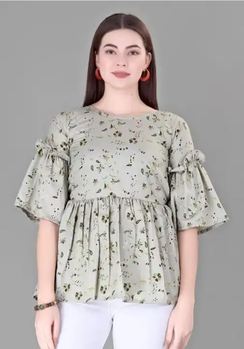 rayon printed top ladies crop tops high quality women's india hot to wear  shirt design tunic at Rs 249/piece in Surat