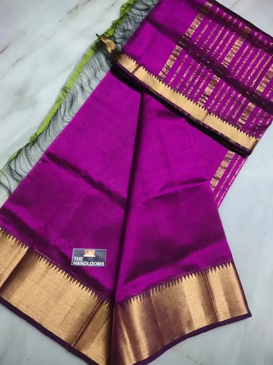 Post image 🥻Mangalagiri Soft Silk Saree With  Weaving Copper Border

👉🏻Length

Saree 5.5 meter
Blouse 1 meter