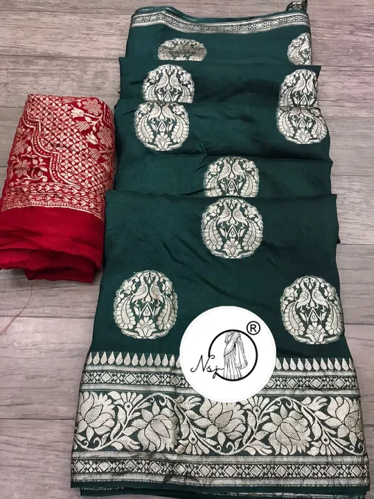 Presents  unique 2    Peacock   Saree*  damaka 

beautiful  colour combination saree for all ladies  uploaded by Gotapatti manufacturer on 5/16/2023
