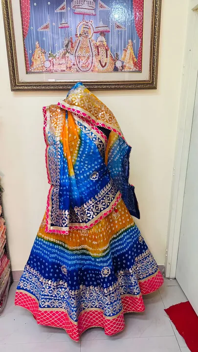 😍😍 *New launch* 🥰🥰

Silk bandej Lehange with gotta patti aari work with 7" magji jaadu pattern w uploaded by Gotapatti manufacturer on 5/16/2023