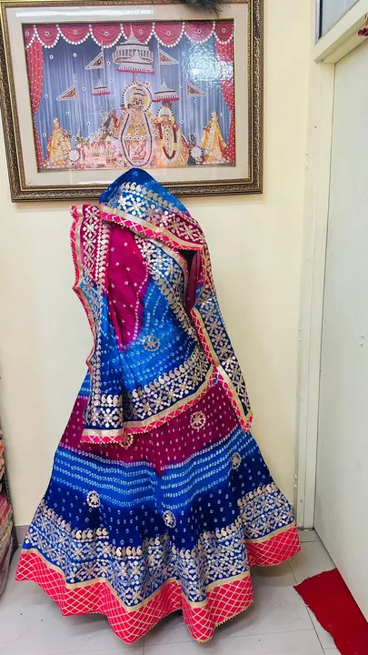 😍😍 *New launch* 🥰🥰

Silk bandej Lehange with gotta patti aari work with 7" magji jaadu pattern w uploaded by Gotapatti manufacturer on 5/16/2023