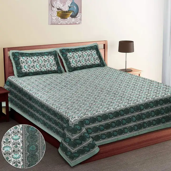BEDSHEET - *100 by 108 inches* 100 % Cotton Premium Autoloom Fabric uploaded by Online Ladies Dresses on 5/17/2023
