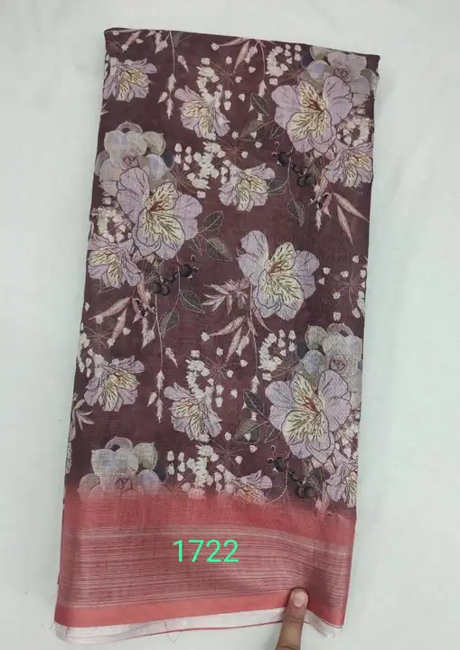 Digital print linen saree  uploaded by N K SAREES  on 5/17/2023