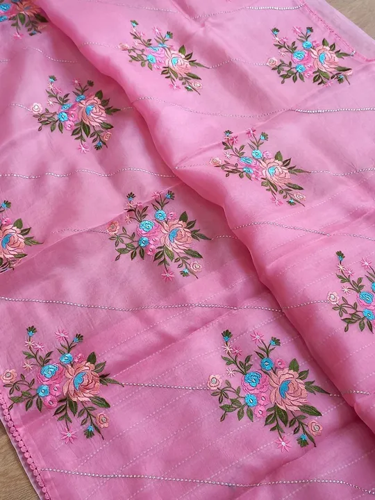 Exclusive arrivals ||

*D.No.13043*

 Pure Organza silk  saree with beautiful embroidery work in sar uploaded by Maa Arbuda saree on 5/17/2023
