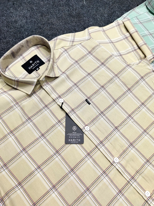 OXFORD COTTON HALF SLEEVE CHECK SHIRTS FOR WHOLESALE BY HARITHWEAR  uploaded by Siddhi Garments on 5/17/2023