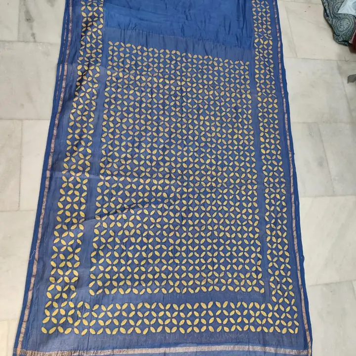 Chndheri silk applique wark sarees  uploaded by Marudhara mahila vikas sasthan  on 5/17/2023