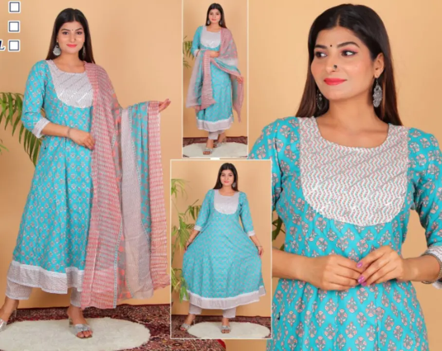 Anarkali cotton set uploaded by Fashion mantra on 5/17/2023