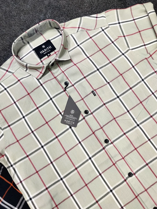 HALF SLEEVE OXFORD COTTON CHECKS FOR WHOLESALE BY HARITHWEAR  uploaded by Siddhi Garments on 5/17/2023