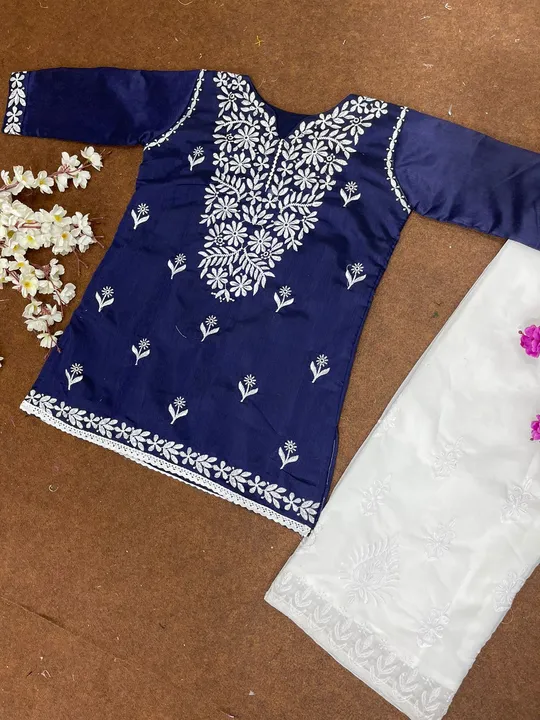 SUMMER SPECIAL 3 COLOR CHANDERI TOP - PLAZZO* uploaded by Shreeji fashion on 5/17/2023