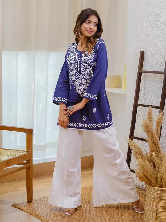 SUMMER SPECIAL 3 COLOR CHANDERI TOP - PLAZZO KF&1561 uploaded by Fatema Fashion on 5/17/2023