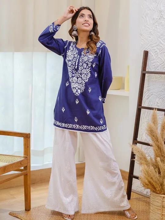 SUMMER SPECIAL 3 COLOR CHANDERI TOP - PLAZZO KF&1561 uploaded by Fatema Fashion on 5/17/2023