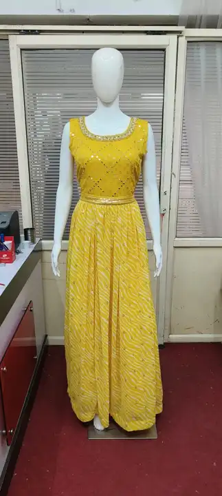Lehriya Print gown  uploaded by business on 5/17/2023