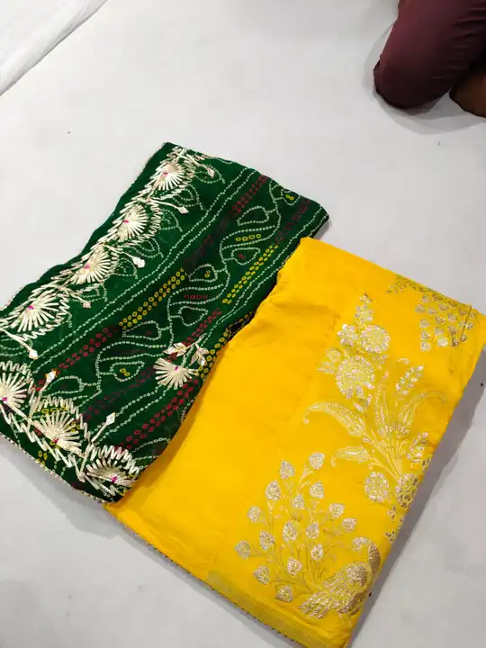 Pure gorjet dupatta pure Dola Silk lehnga uploaded by Deepika Designer Saree on 5/17/2023