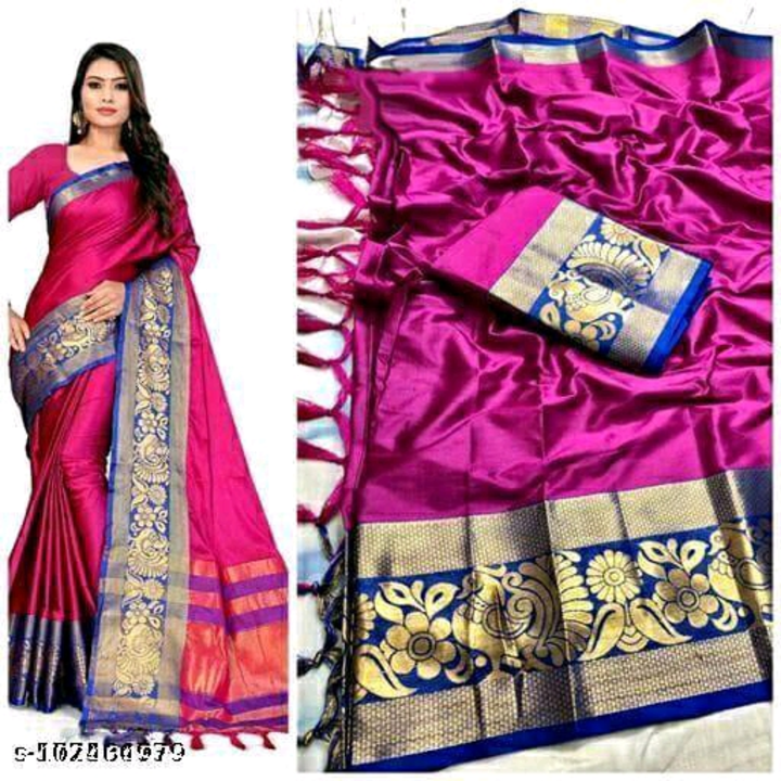 Heavy jacquard saree in best quality uploaded by G V CREATION on 5/17/2023