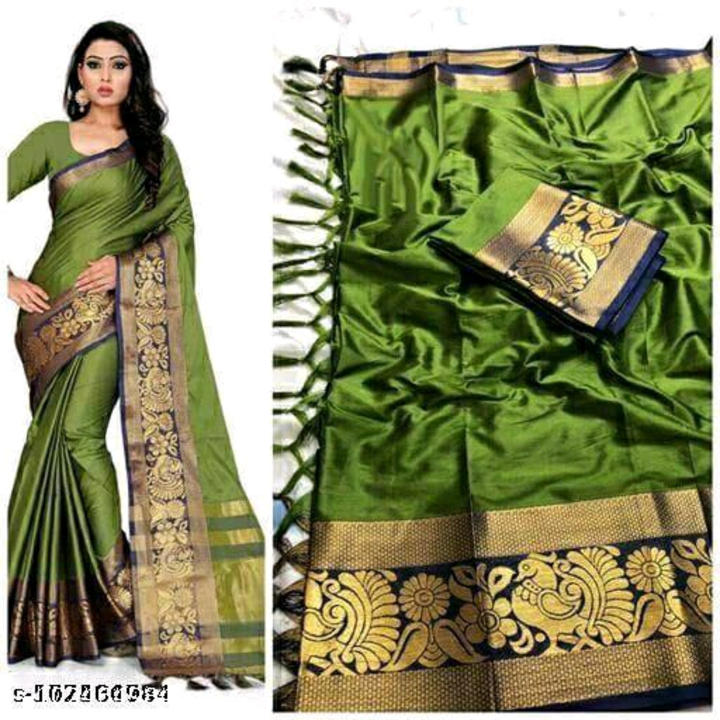 Heavy jacquard saree in best quality uploaded by G V CREATION on 5/17/2023