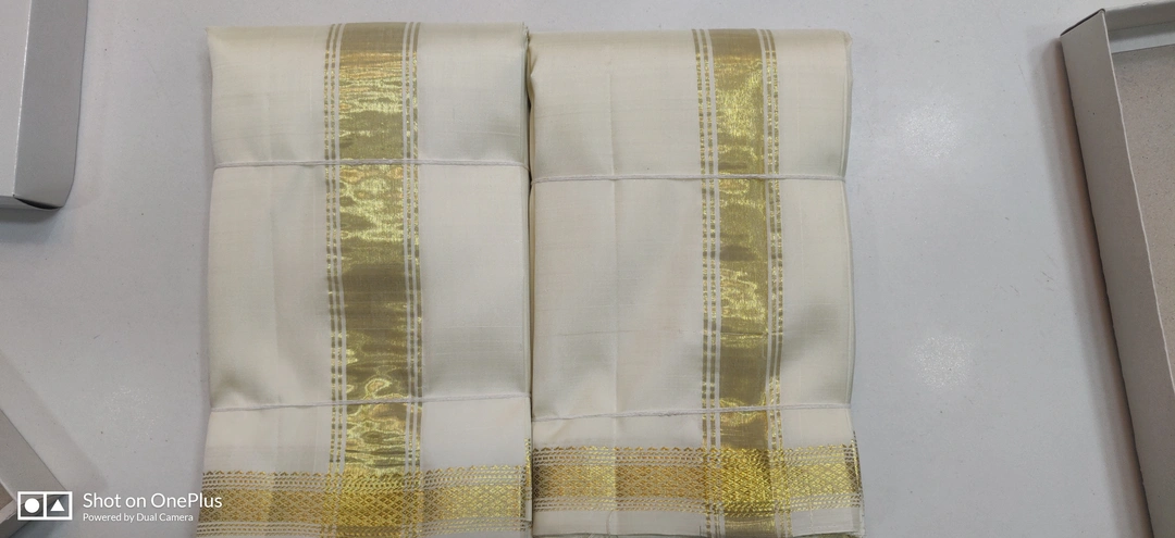 Post image Hey! Checkout my new product called
Small border dhoti and khanduva 4.10 meters dothi 2.10 meter Kanduva  pure silk hand loom.