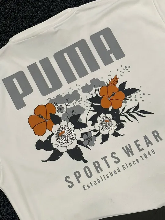 Brand — PUMA
Fabric- SAP MATTY DROP SHOLDER
 
Colour - 6
Size -m l xl 
Set-pcs  - 18
 18pc box Pakin uploaded by Shree parshav Fashion on 5/17/2023