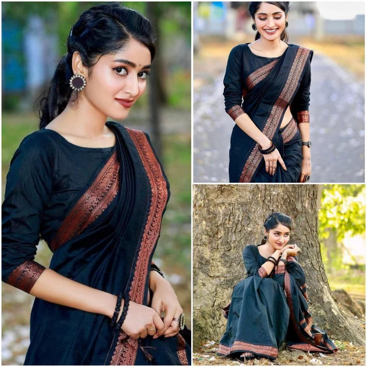 MF  Black Saree uploaded by business on 5/17/2023