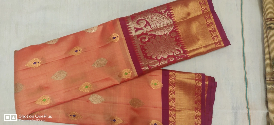 Post image Hey! Checkout my new product called
Pure silk saree hand loom big border kancheepuram style.