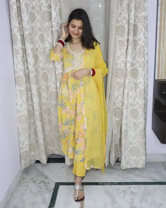 *_Our latest Alia cut viscose rayon suit set now🥰_*

*🌷🥰The kurta features a beautiful print with uploaded by Mahipal Singh on 5/17/2023