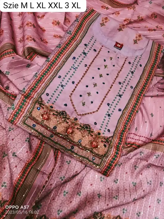  Fabric type muslin silk 

 kurti 

 with inner 

 with dijital print 

 with dupatta diji uploaded by BOKADIYA TEXOFIN on 5/31/2024