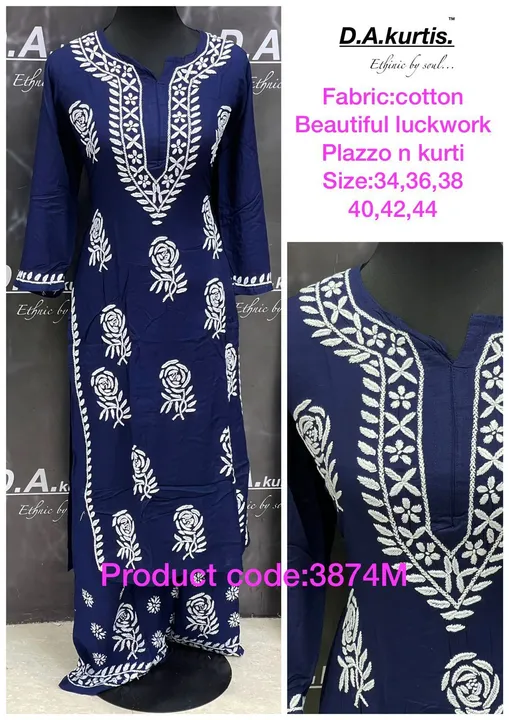  



Fabric:reyon
Hand work plazzo n kurti set
Size:34,36,38,40,42,44,46


 uploaded by Wedding collection on 5/17/2023