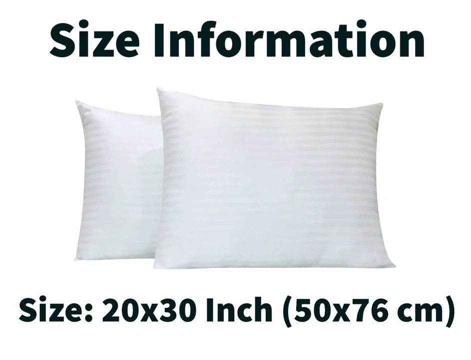 Microfiber white stripe pillow 20*30 inch pack of 2  uploaded by Fashion 4 trenz on 5/17/2023