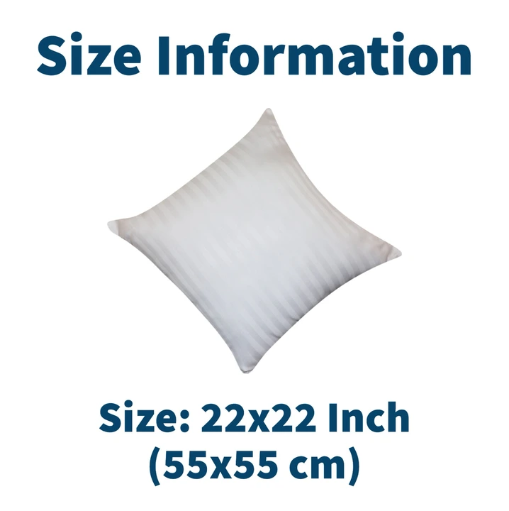 Microfiber cushion white stripes 22*22 pack of 2  uploaded by Fashion 4 trenz on 5/17/2023