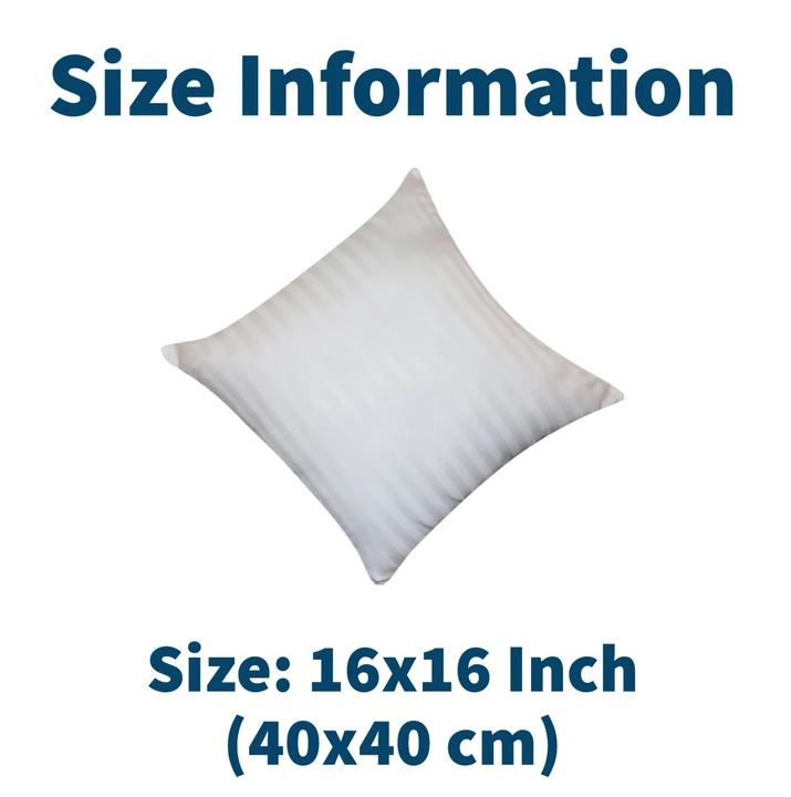 Microfiber white stripes pillow 16*16 inch pack 2 uploaded by Fashion 4 trenz on 5/17/2023
