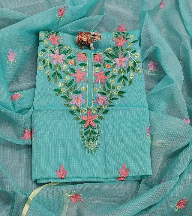 Embroidery work suit  uploaded by Ansari Handloom on 5/17/2023