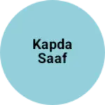 Business logo of Kapda saaf