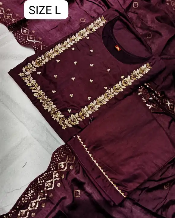 *Fabric : Heavy silk cotton* 
*Kurti with pant with dupatta*
*Size : M L XL XXL
 uploaded by business on 5/17/2023