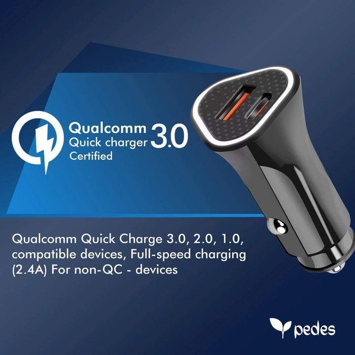 Qc usb + type c  fast car charger  uploaded by Pedes on 5/17/2023