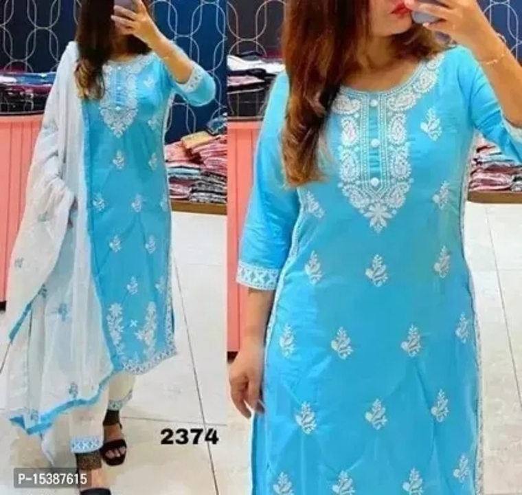 Post image Fancy Cotton Kurta, Bottom and Dupatta Set

Fancy Cotton Kurta, Bottom and Dupatta Set

*Color*: Pink Fabric*: Variable Pack Of*: Single Type*: Variable Style*: Embroidered Design Type*: Straight Sleeve Length*: Full Sleeve Occasion*: Casual Kurta Length*: Above Knee Sizes*: S (Bust 36.0 inches), M (Bust 38.0 inches), L (Bust 40.0 inches), XL (Bust 42.0 inches), 2XL (Bust 44.0 inches) 

*Rate. 699* freeship 

⚡⚡cod available dm9786111411
