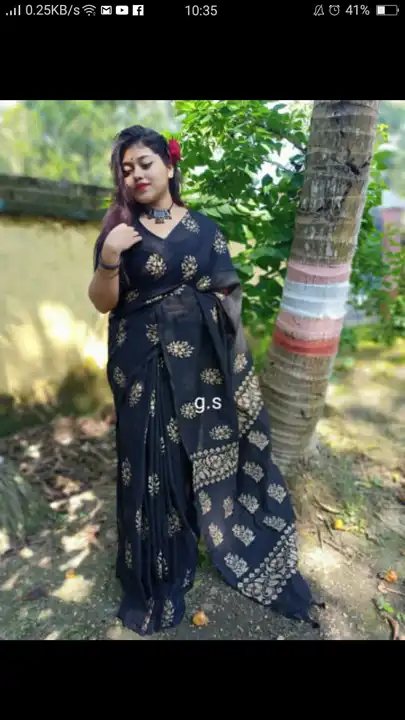 Printed saree uploaded by business on 5/17/2023